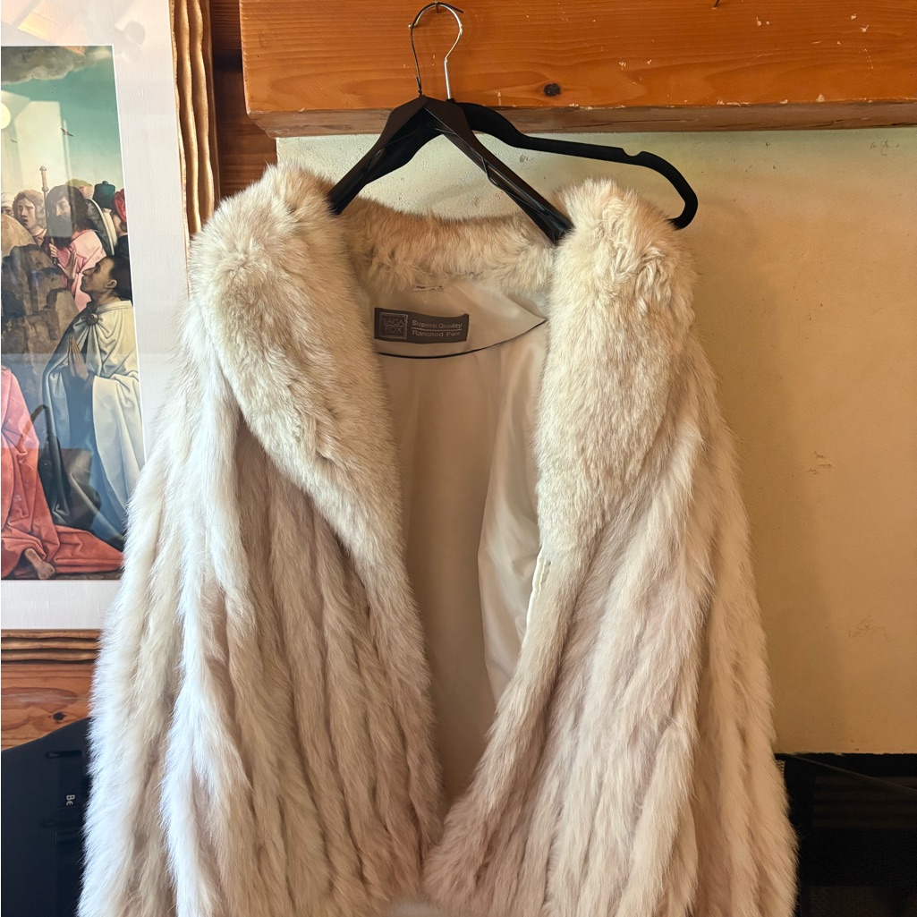 Saga Furs Cream Teddy Jacket